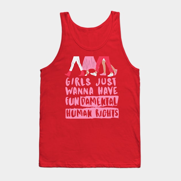 Girls Fundamental Rights Word Art Tank Top by She Gets Creative